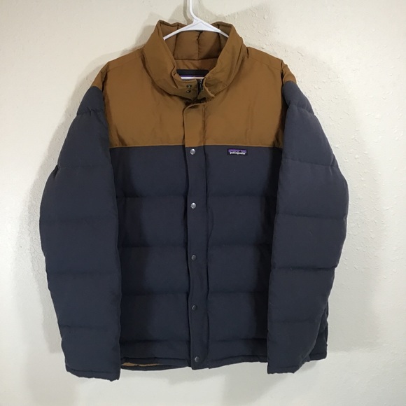 Patagonia Other - Patagonia Bivy Down Jacket 2XL Navy Mojave Khaki